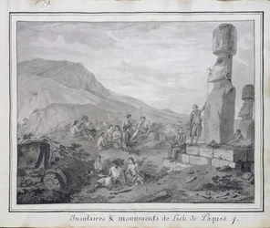 Islanders and Monuments of Easter Island, 1786